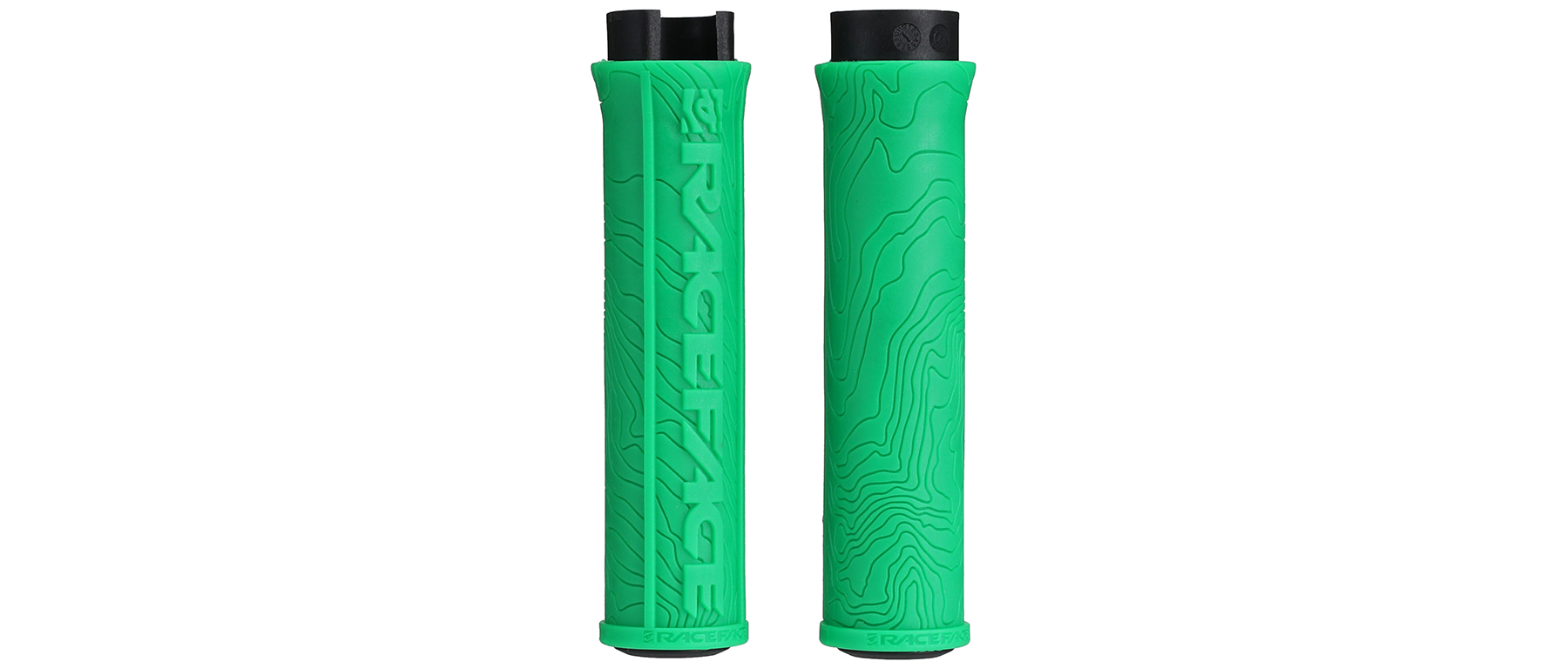 RaceFace Half Nelson Lock-on Bike Grips - Black, Secure Handlebar Grips For Mountain Biking